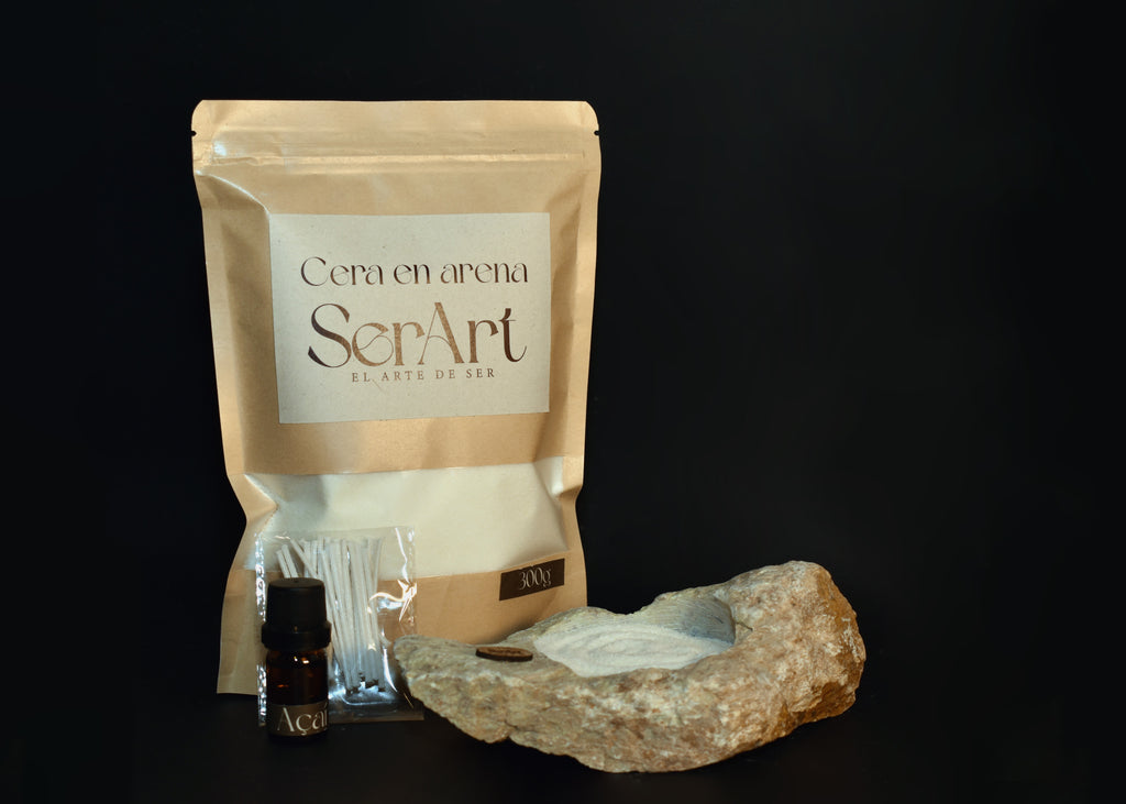 Kit de arena con cuenco en piedra